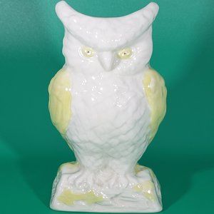 #3154  Belleek Ireland owl planter